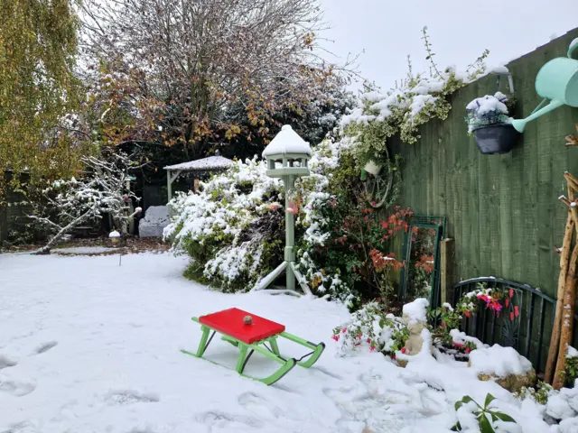 A sleigh in the snow