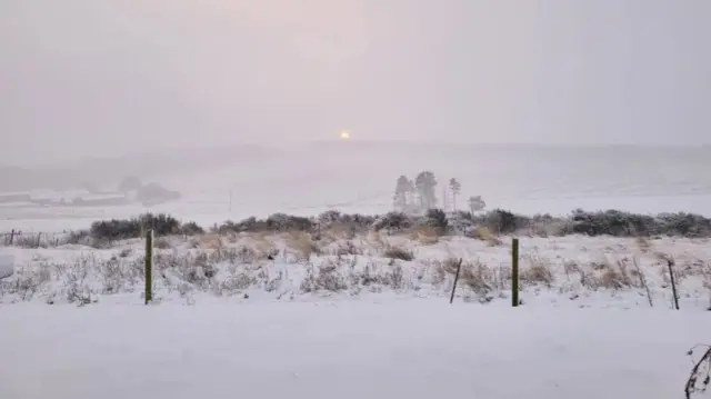 A wintry scene at Inverurie in Aberdeenshire