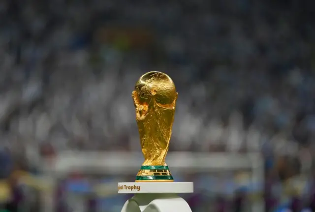 The World Cup trophy