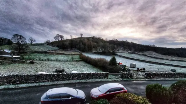 Wintry scene in Stainforth