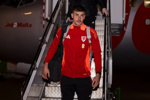 Karl Darlow travelling with Wales