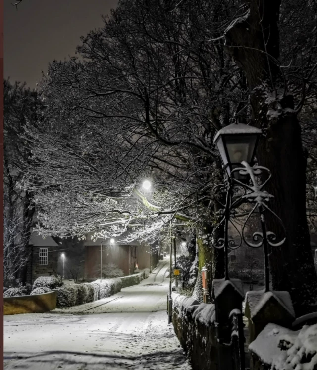 the road outside St Thomas of Gawber chuch in Barnsley