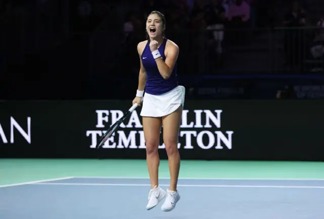 Emma Raducanu celebrates