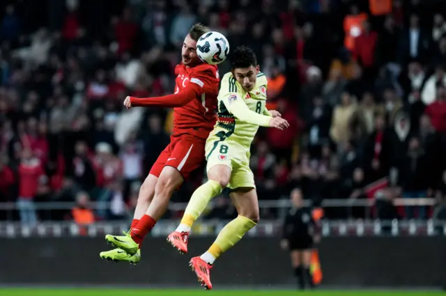 Harry Wilson in action in Turkey on Saturday