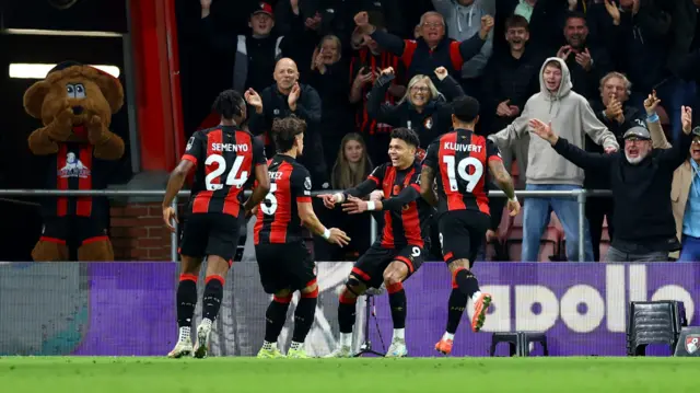 AFC Bournemouth's Evanilson celebrates