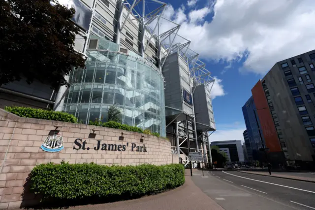 General view of outside St James' Park