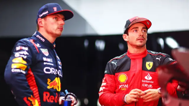 Max Verstappen and Charles Leclerc