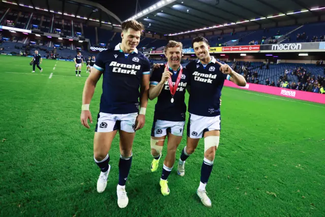 Huw Jones, Darcy Graham, Adam Hastings