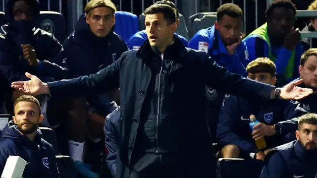 Portsmouth manager John Mousinho