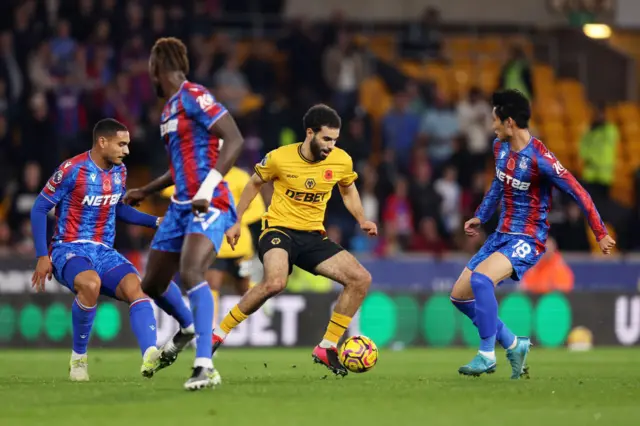 Rayan Ait-Nouri of Wolverhampton Wanderers controls the ball