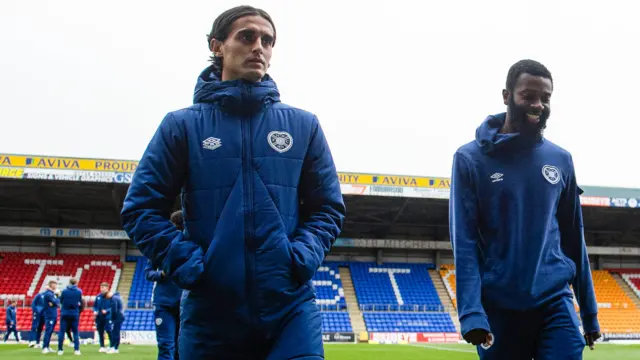 Hearts players Yan Dhanda and Beni Baningime