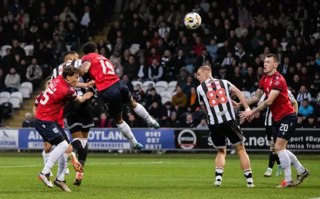 Ross County and St Mirren players