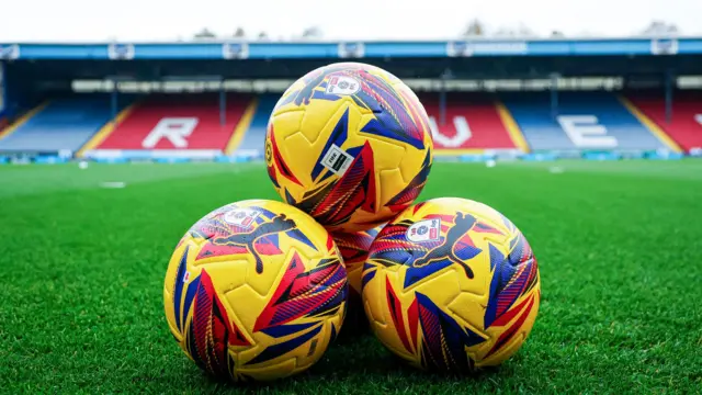 Footballs at Ewood Park