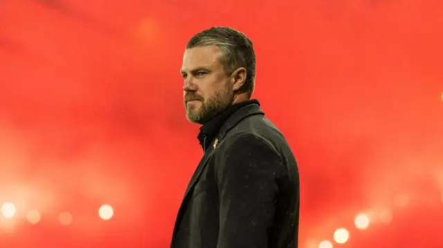 GLASGOW, SCOTLAND - NOVEMBER 02: Aberdeen manager Jimmy Thelin during a Premier Sports Cup semi-final match between Celtic and Aberdeen at Hampden Park, on November 02, 2024, in Glasgow, Scotland. (Photo by Craig Foy / SNS Group)