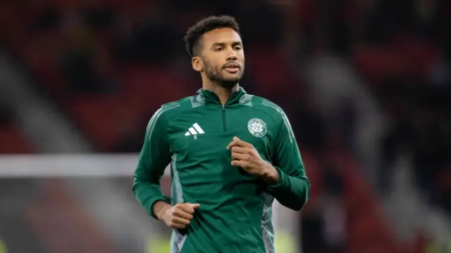 GLASGOW, SCOTLAND - NOVEMBER 02: Celtic's Auston Trusty warms up during a Premier Sports Cup semi-final match between Celtic and Aberdeen at Hampden Park, on November 02, 2024, in Glasgow, Scotland. (Photo by Alan Harvey / SNS Group)