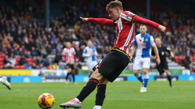 Harrison Burrows fires Sheffield United into the lead at Blackburn