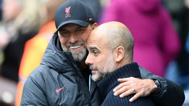 Jurgen Klopp and Pep Guardiola