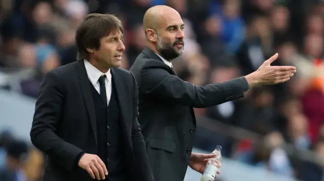 Pep Guardiola and Antonio Conte