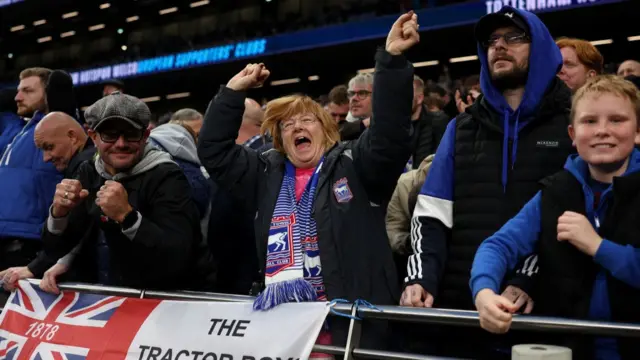 Excited Ipswich fans