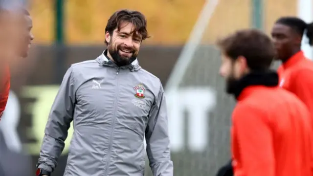 Manager Russell Martin at Southampton training