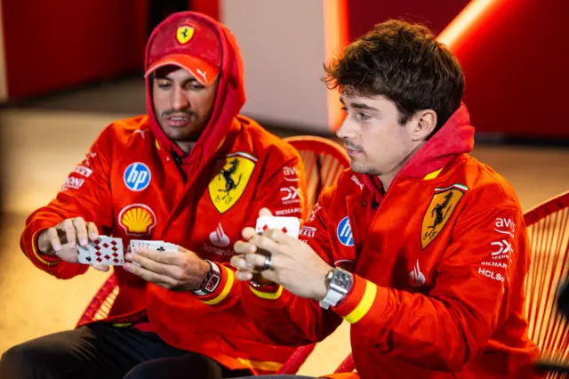 Carlos Sainz and Charles Leclerc