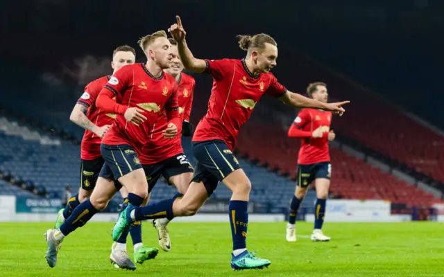 Falkirk players celebrate