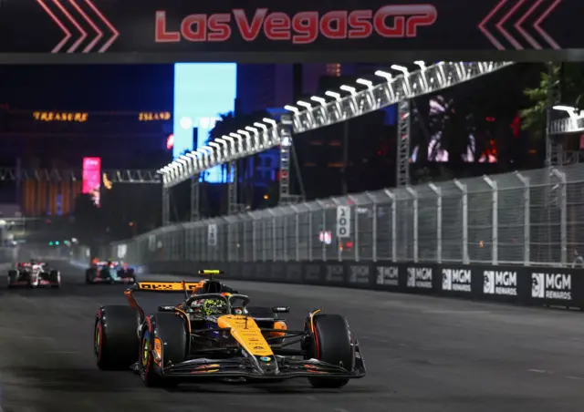Lando Norris at the Las Vegas GP.