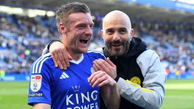 Jamie Vardy and Enzo Maresca