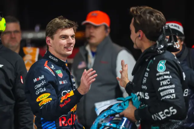 Max Verstappen and George Russell