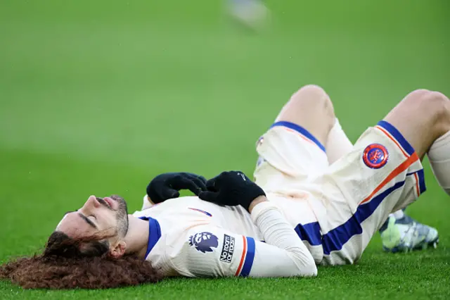 Marc Cucurella of Chelsea during the Premier League match between Leicester City