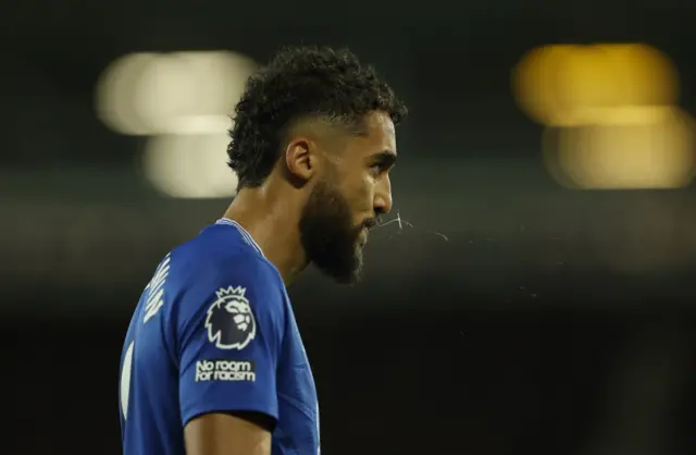 Everton's Dominic Calvert-Lewin looks on