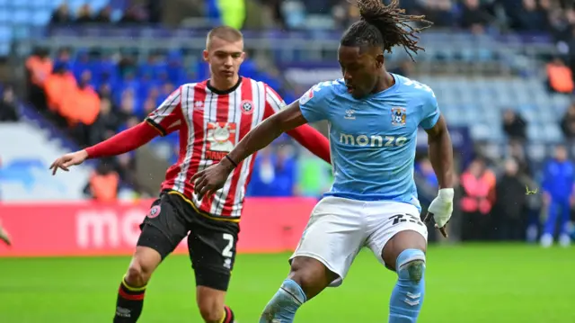 Coventry v Sheffield United match action