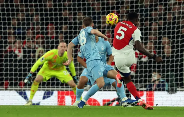 Arsenal's Thomas Partey scores their second goal