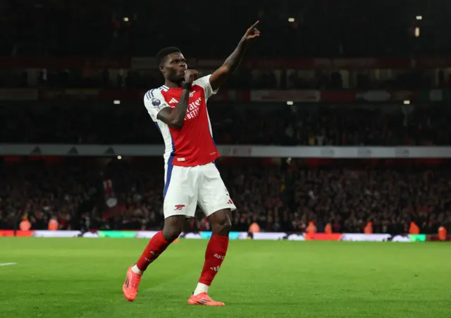 Arsenal's Thomas Partey celebrates