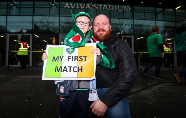 Ireland fans at the Aviva