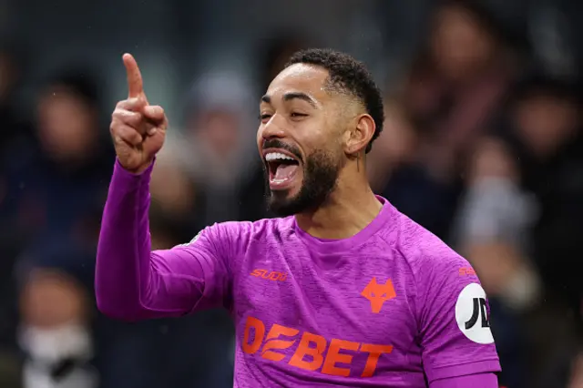 Matheus Cunha of Wolverhampton Wanderers celebrates