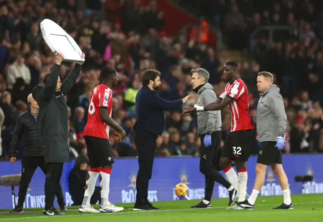 Onuachu comes off after picking up an injury