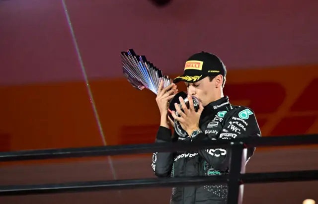 George Russell at the Las Vegas GP.