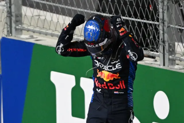 Max Verstappen celebrates