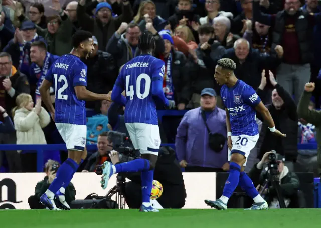 Hutchinson celebrates his goal