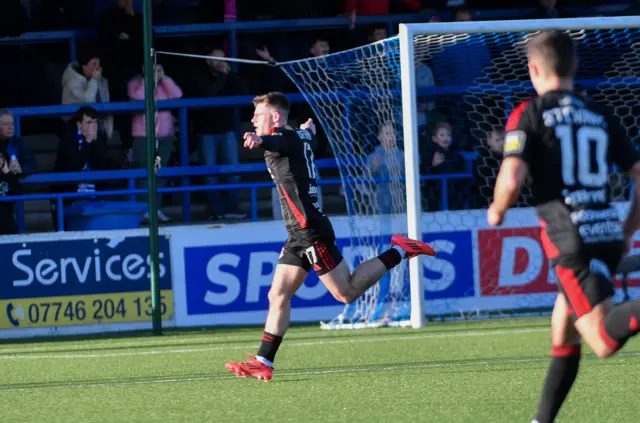 Kieran Offord celebrates his goal