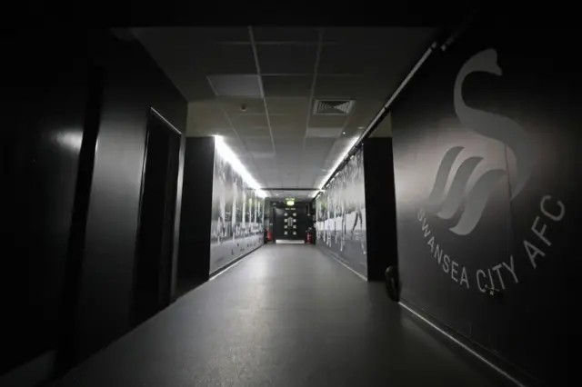 The tunnel at the Swansea.com Stadium