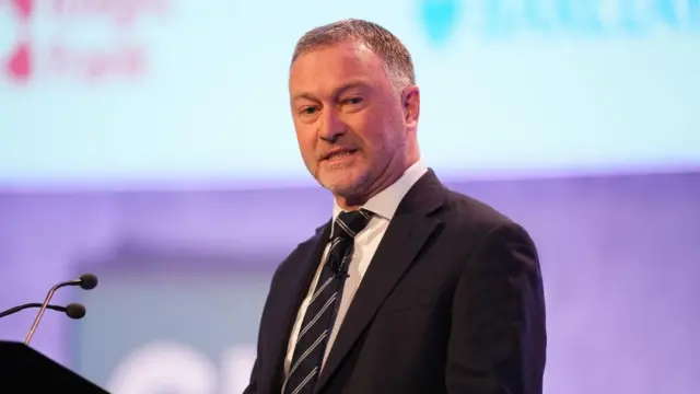 Environment Secretary Steve Reed delivers a speech at the Country Land and Business Association rural business conference at the QEII Centre in London