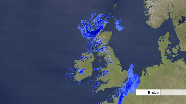 A radar map of the UK.