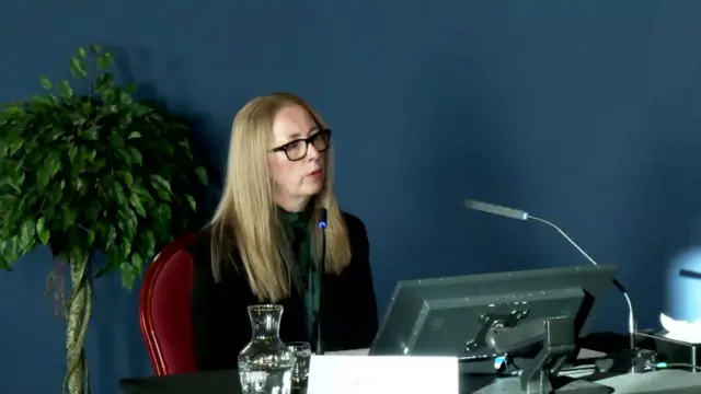 Alison Kelly giving evidence at the inquiry