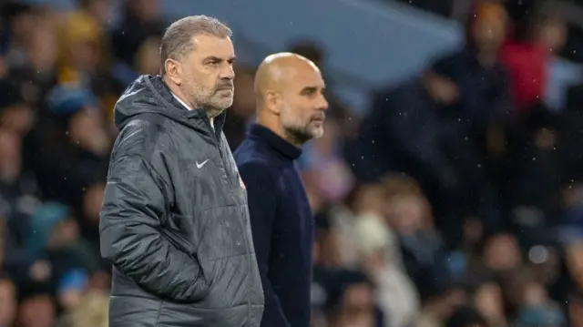 Ange Postecoglou and Pep Guardiola