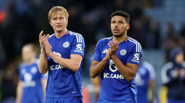 Victor Kristiansen and James Justin of Leicester City