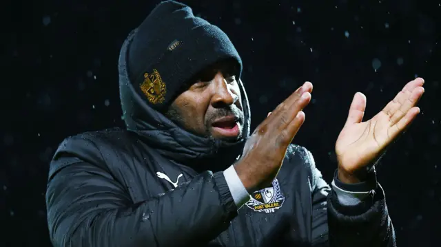 Darren Moore claps Port Vale fans