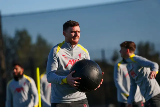 Andy Robertson in training