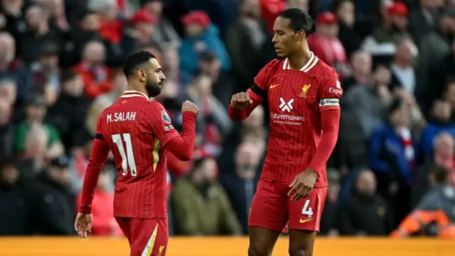 Mohamed Salah and Virgil van Dijk